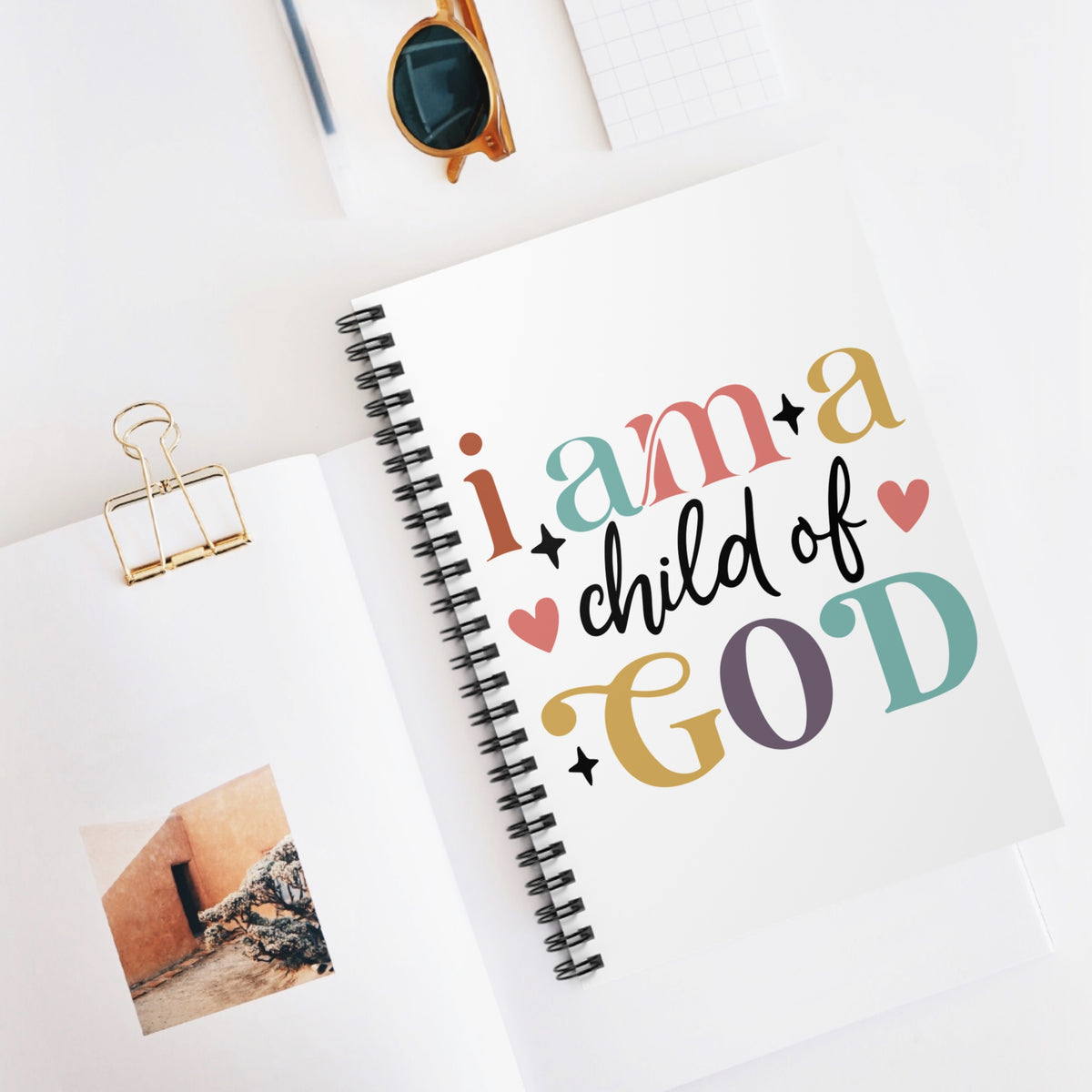 Child of God Spiral Notebook Inspirational Christian Ruled Journal