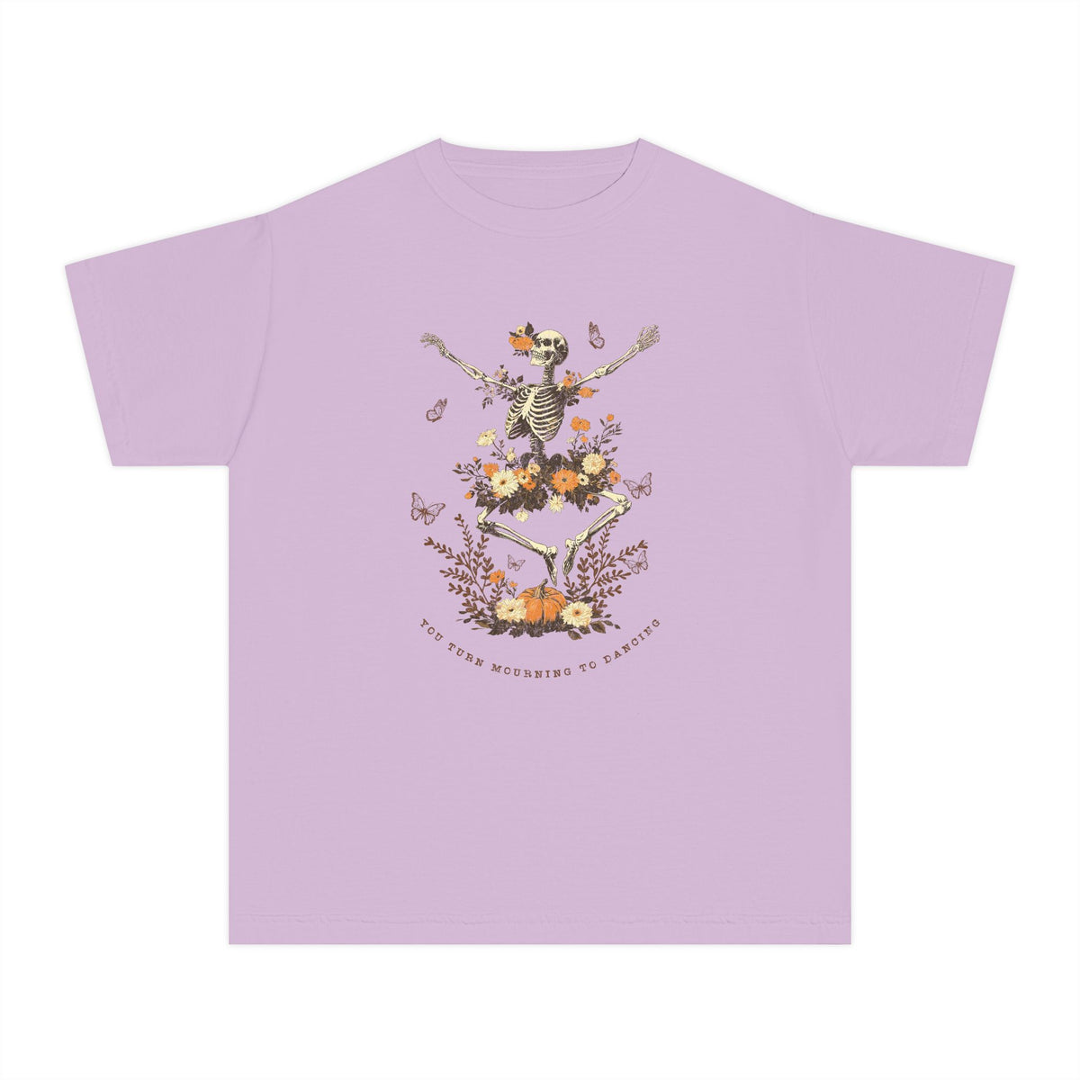 You Turn Mourning into Dancing T-Shirt Dancing Skeleton Halloween Kids Christian Tee