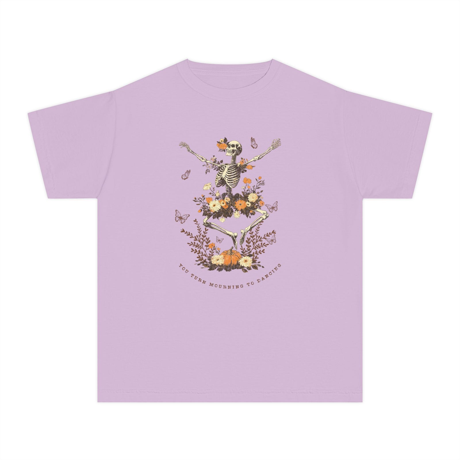 You Turn Mourning into Dancing T-Shirt Dancing Skeleton Halloween Kids Christian Tee