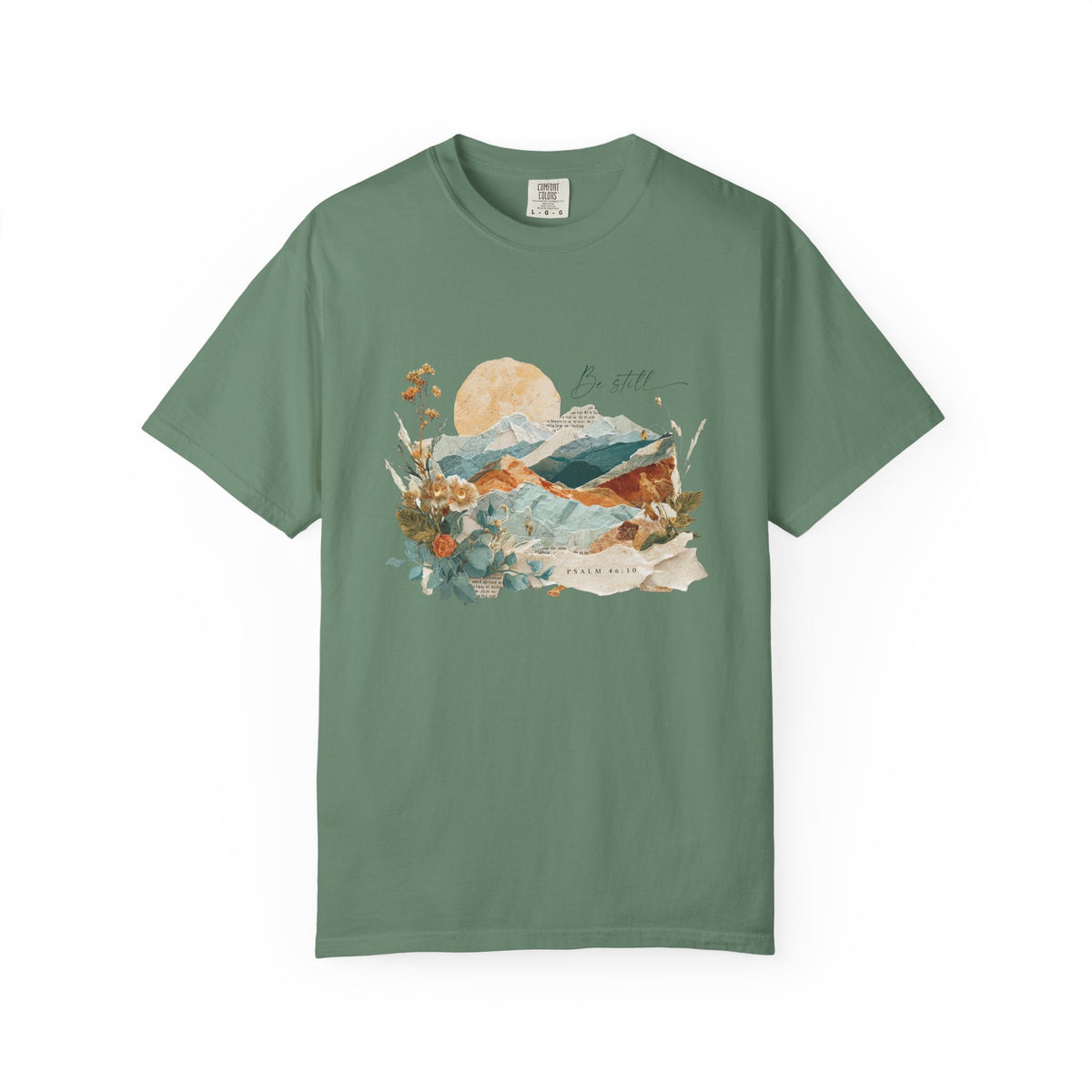 Be Still & Know Psalm & Mountains Graphic T-Shirt Christian Tee