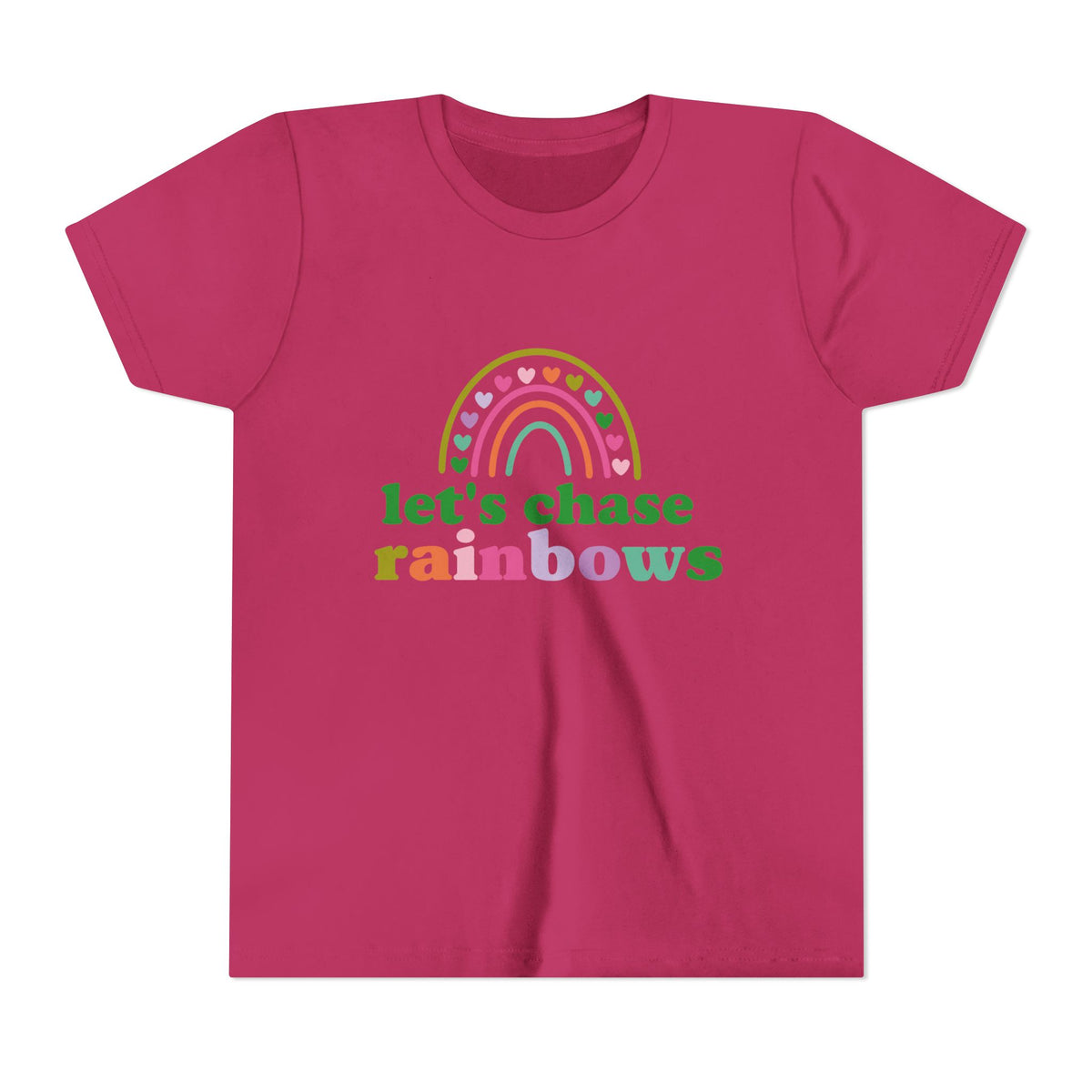 Let’s Chase Rainbows Youth Tee Cute St. Patrick's Day Kids T-Shirt