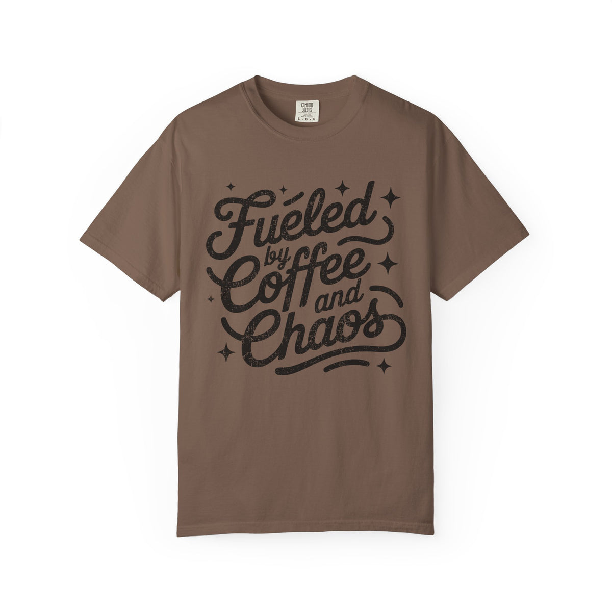 Fueled by Coffee and Chaos T-Shirt Coffee Lovers Graphic Tee
