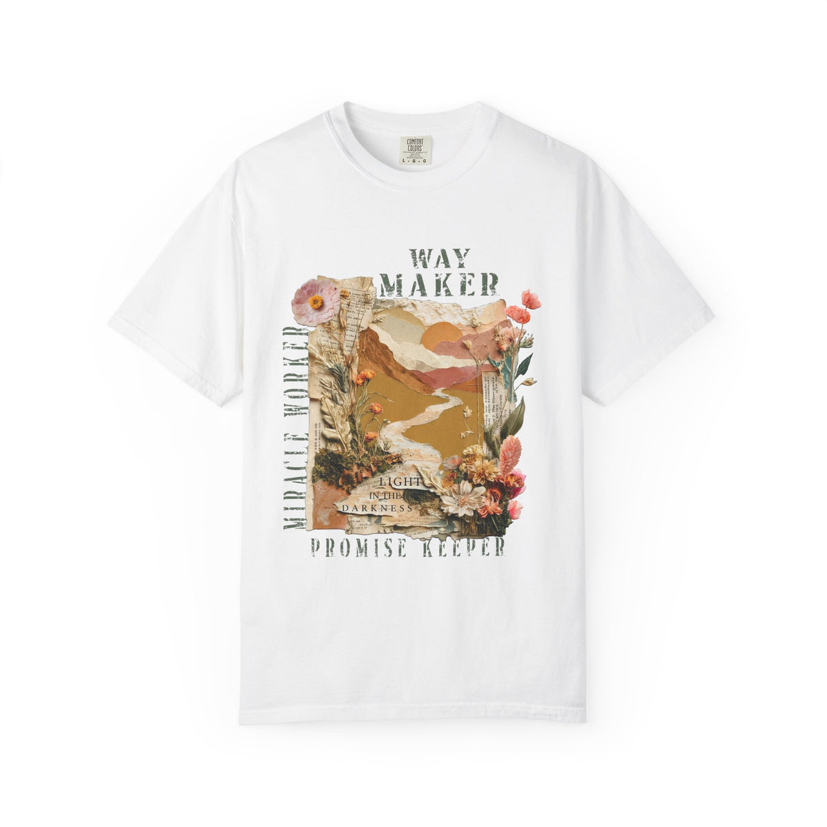 Way Maker Promise Keeper Floral Graphic T-Shirt Christian Inspirational Tee