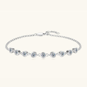 Inlaid Moissanite 925 Sterling Silver Bracelet - Sydney So Sweet