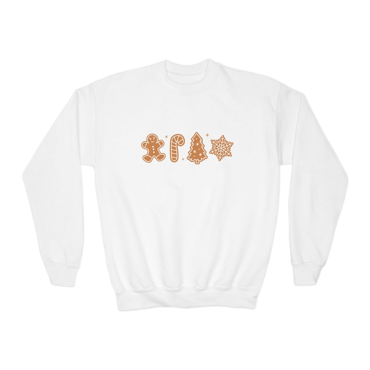 Gingerbread Cookies Heavy Blend Kids' Crewneck Graphic Christmas Holiday Sweatshirt - Sydney So Sweet