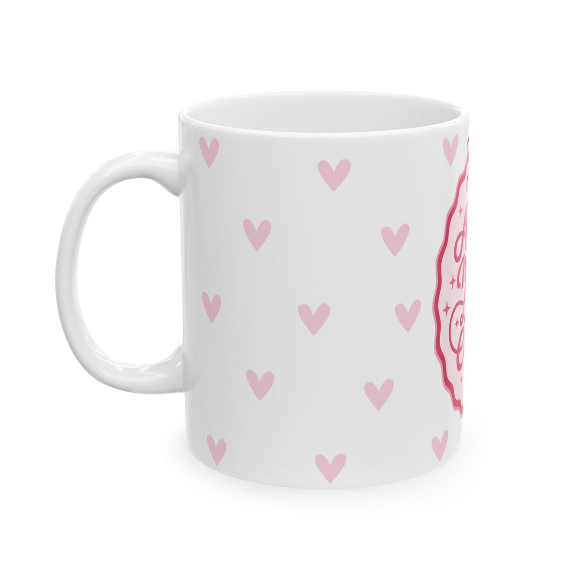 All You Need is Love & Coffee Mug — Pink Heart Coffee Cup (11oz, 15oz) - Sydney So Sweet