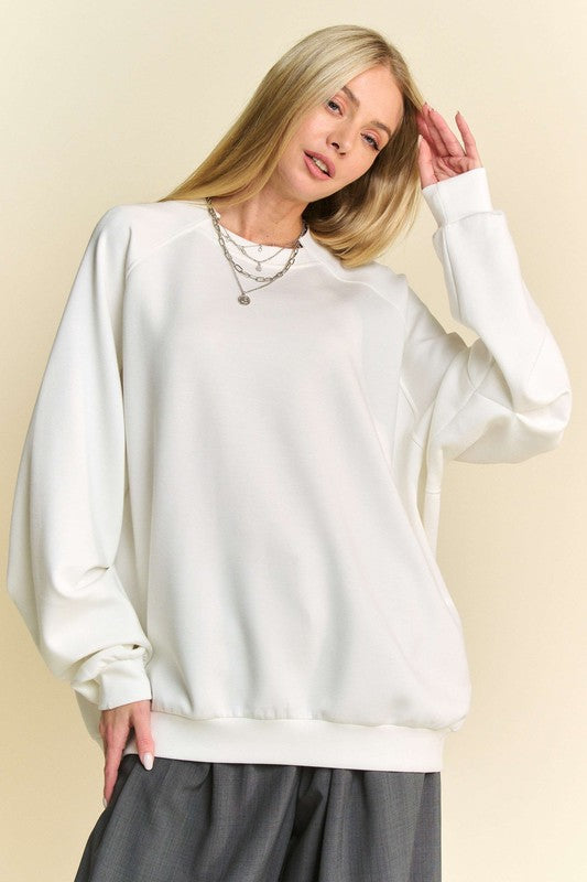 Davi & Dani Round Neck Raglan Sleeve Sweatshirt - Sydney So Sweet