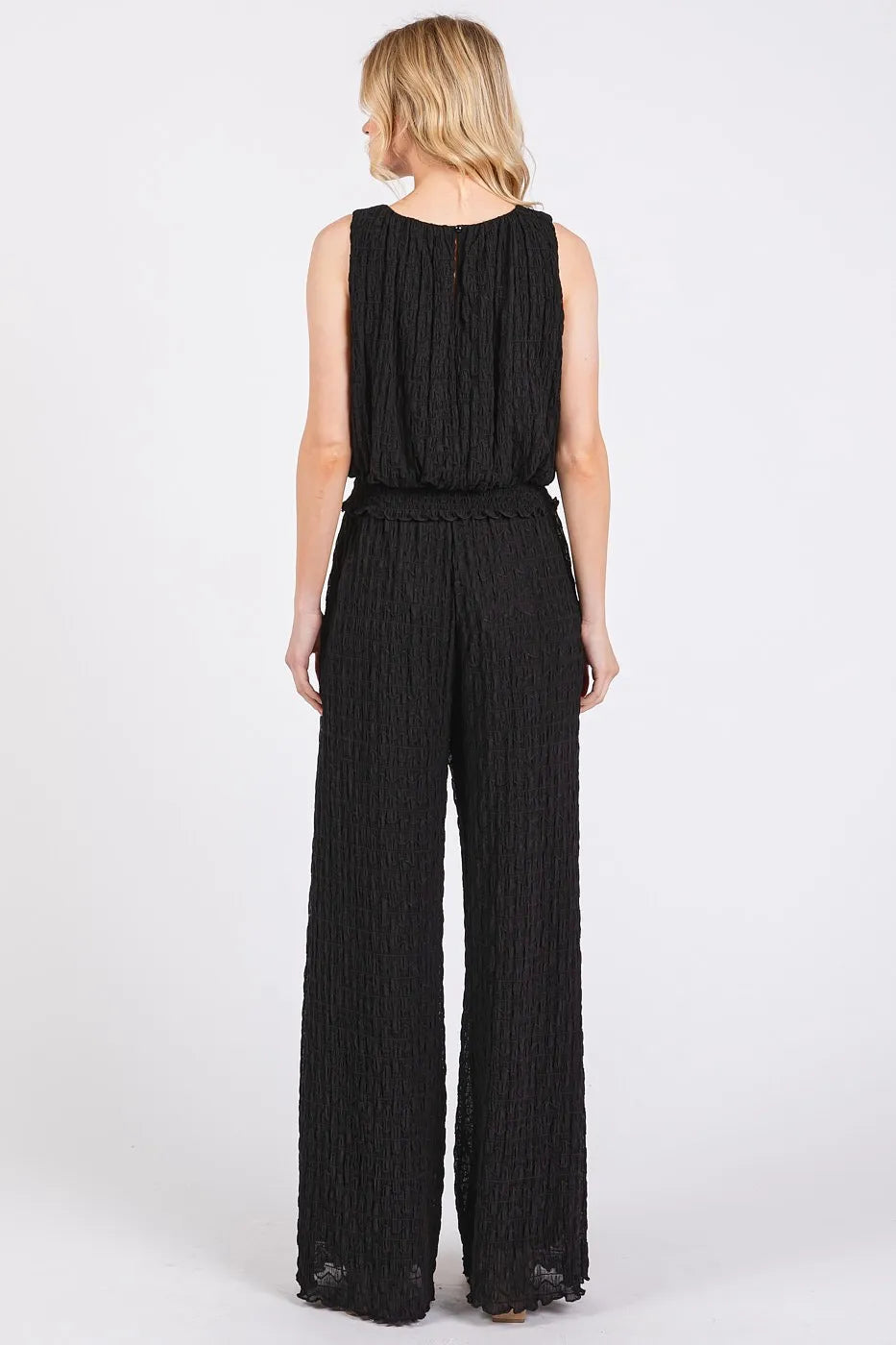 Mittoshop Textured Stretchy Crop Tank and Pants Set - Sydney So Sweet