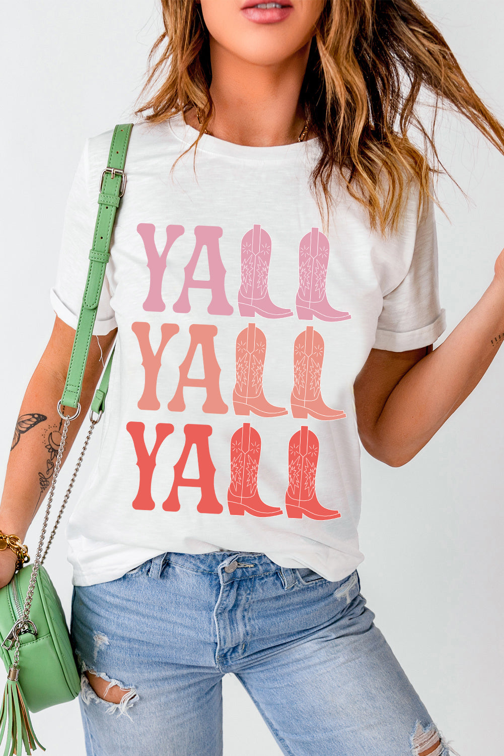 Yall Yall Yall Boots Women's Graphic Short Sleeve T-Shirt - Sydney So Sweet