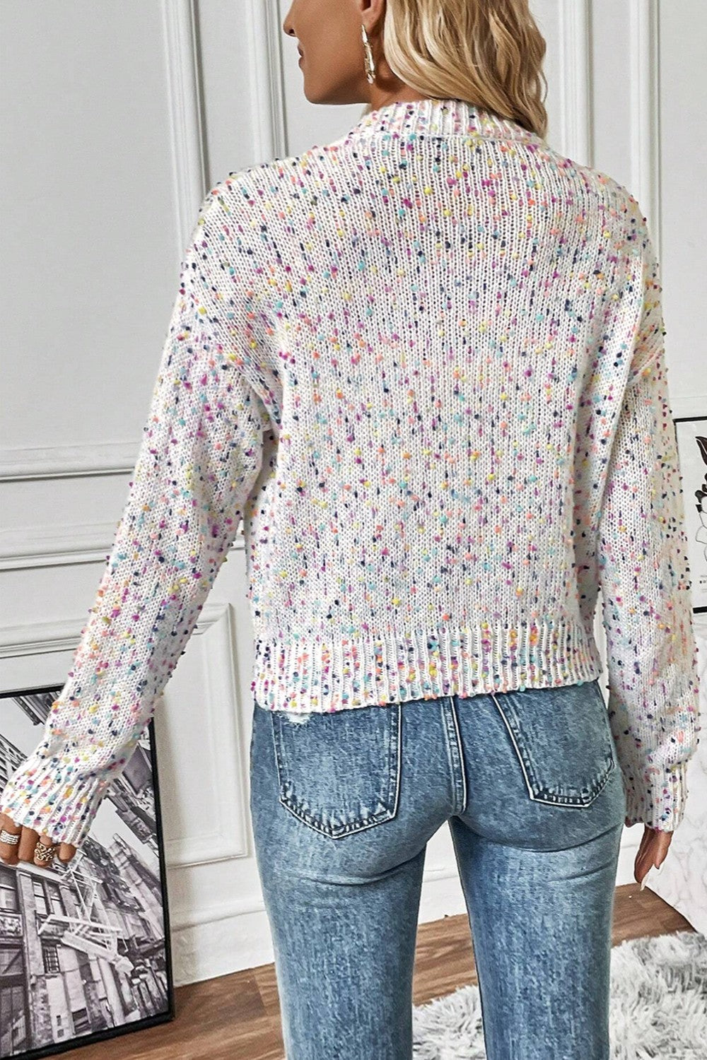 Confetti Button Up Long Sleeve Cardigan - Sydney So Sweet