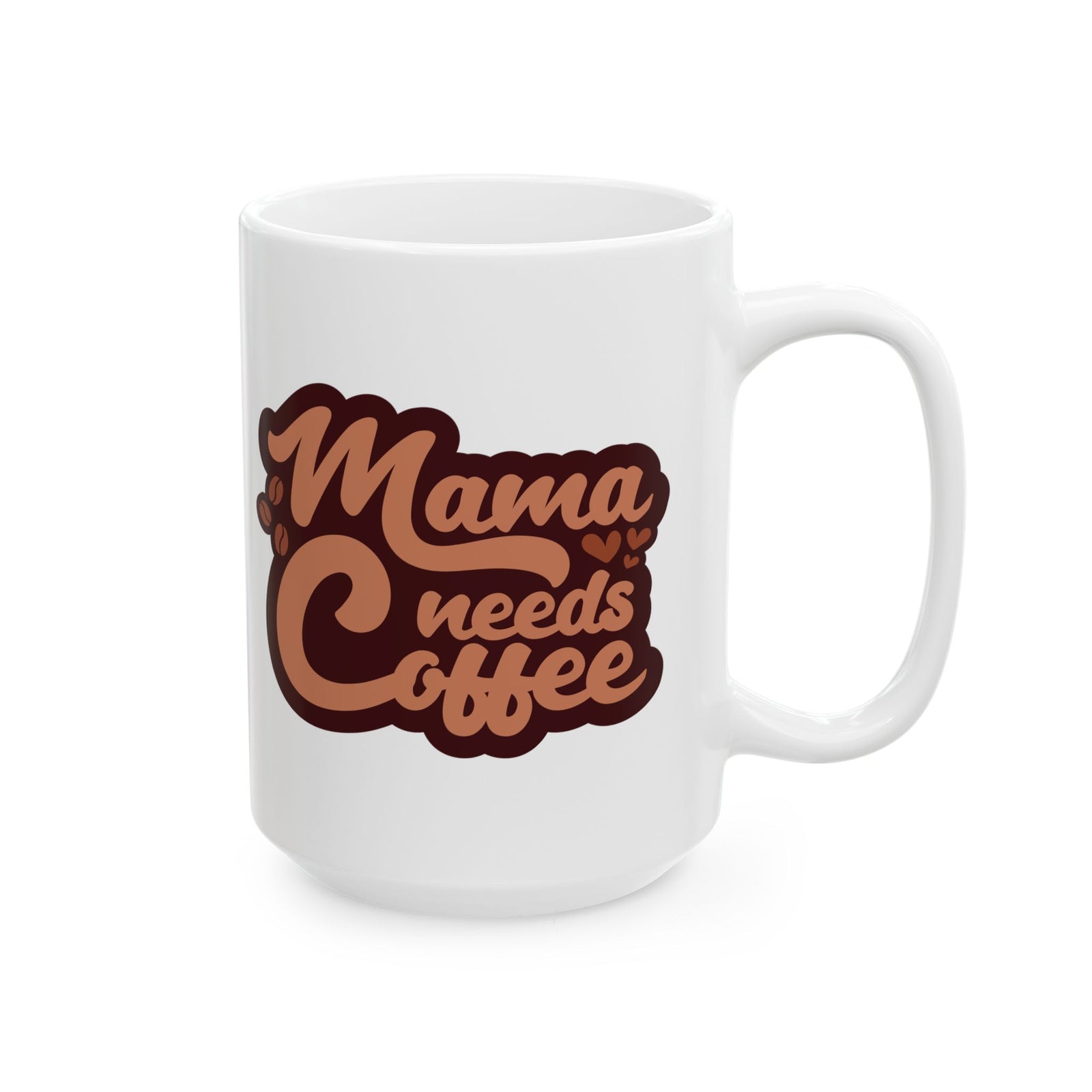 Mama Needs Coffee Cute Ceramic Mug Coffee Cup (11oz & 15oz)