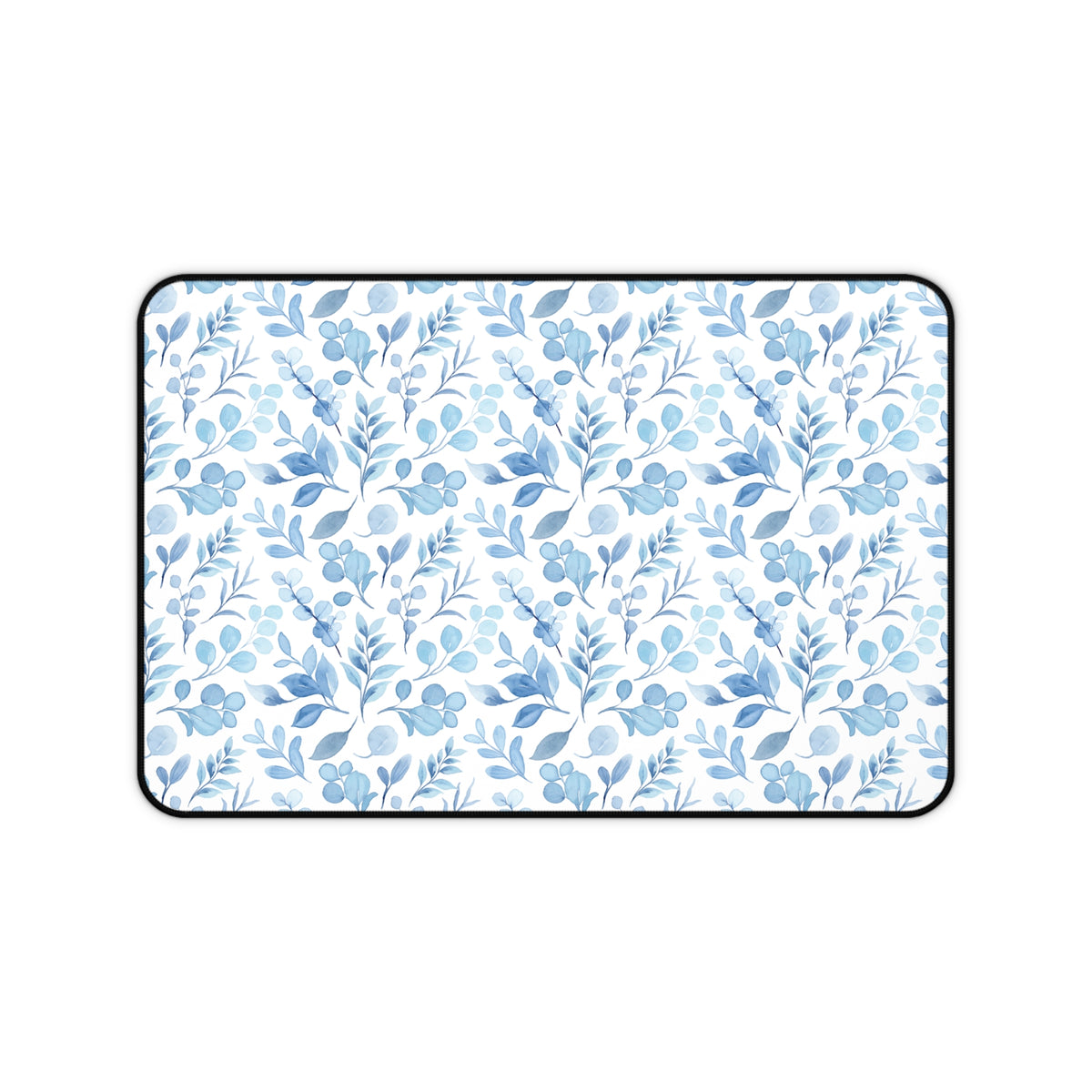Floral Desk Mat - Elegant Blue Floral Design for Home Office Decor - Sydney So Sweet