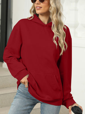 Pocketed Long Sleeve Hoodie - Sydney So Sweet