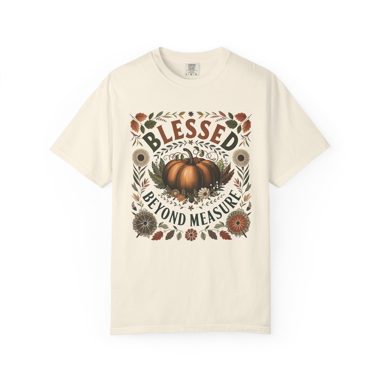Blessed Beyond Measure Fall Pumpkin T-Shirt Graphic Tee