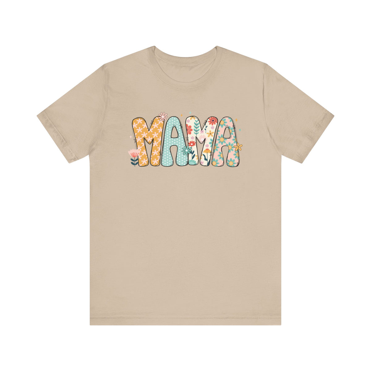 Floral Mama Women's Graphic Tee Flower Mom T-Shirt