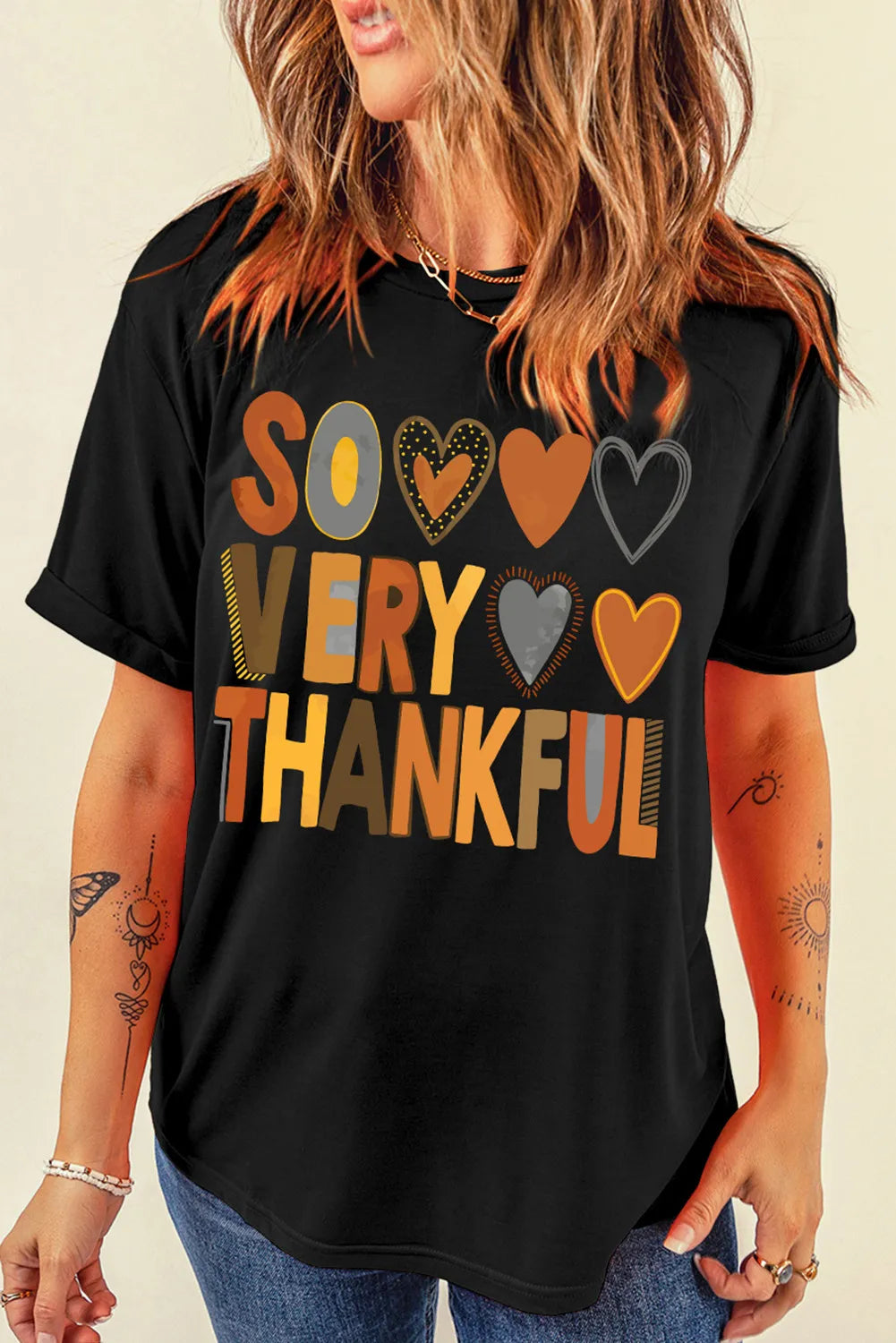 So Very Thankful Women&#39;s Graphic Short Sleeve T-Shirt - Sydney So Sweet