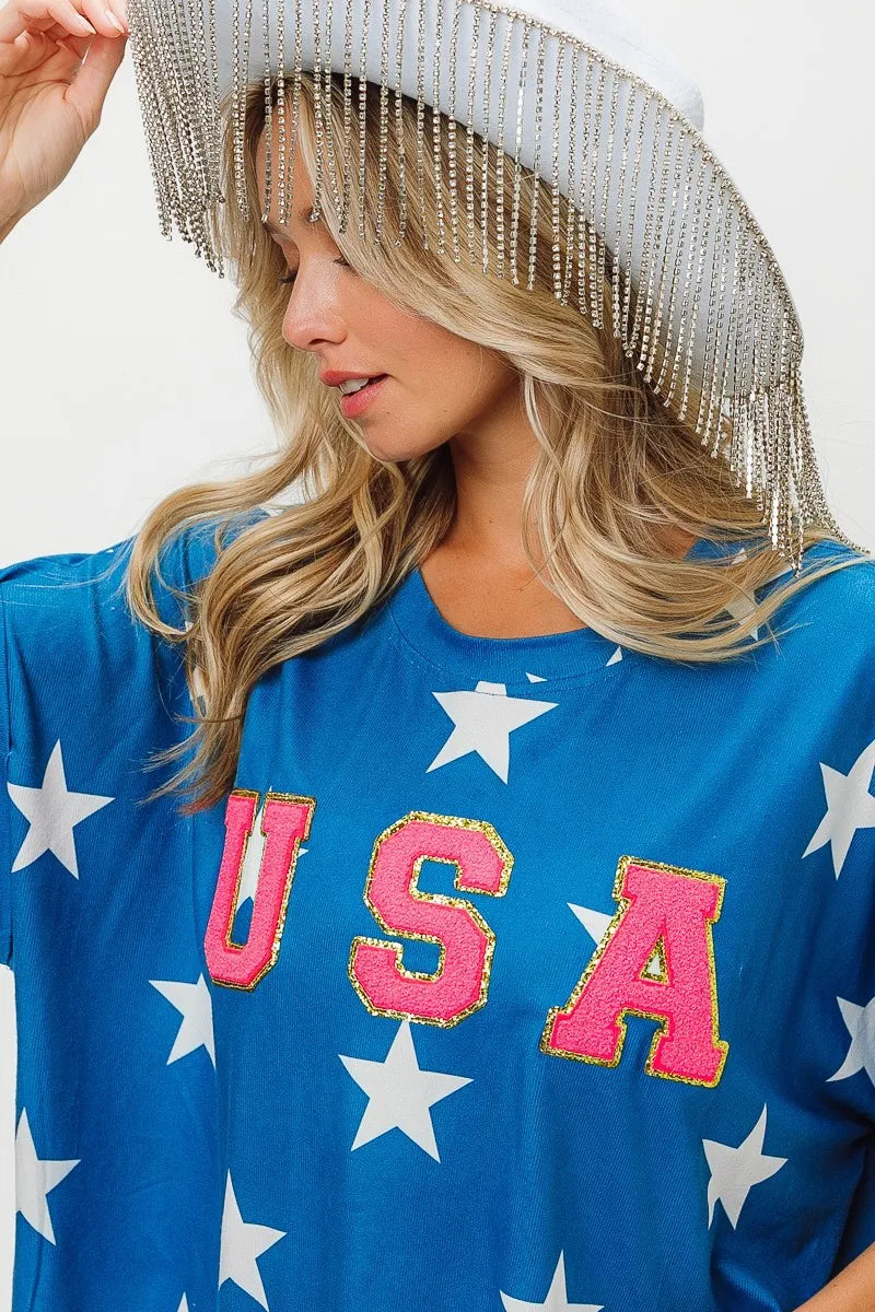 BiBi Fourth Of July Star Knit T-Shirt - Sydney So Sweet