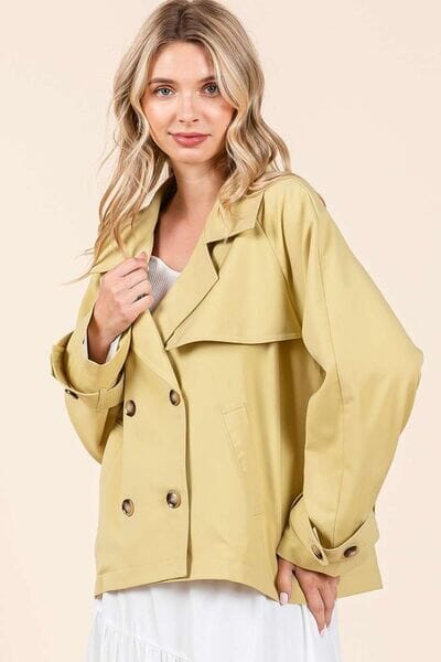 Mittoshop Double Breasted Long Sleeve Trench Coat Jacket - Sydney So Sweet