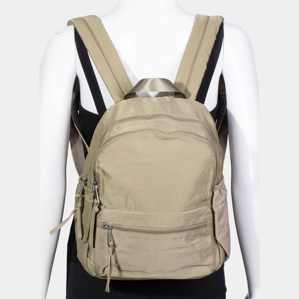 Fame Nylon Multi Pocket Backpack Bag - Sydney So Sweet