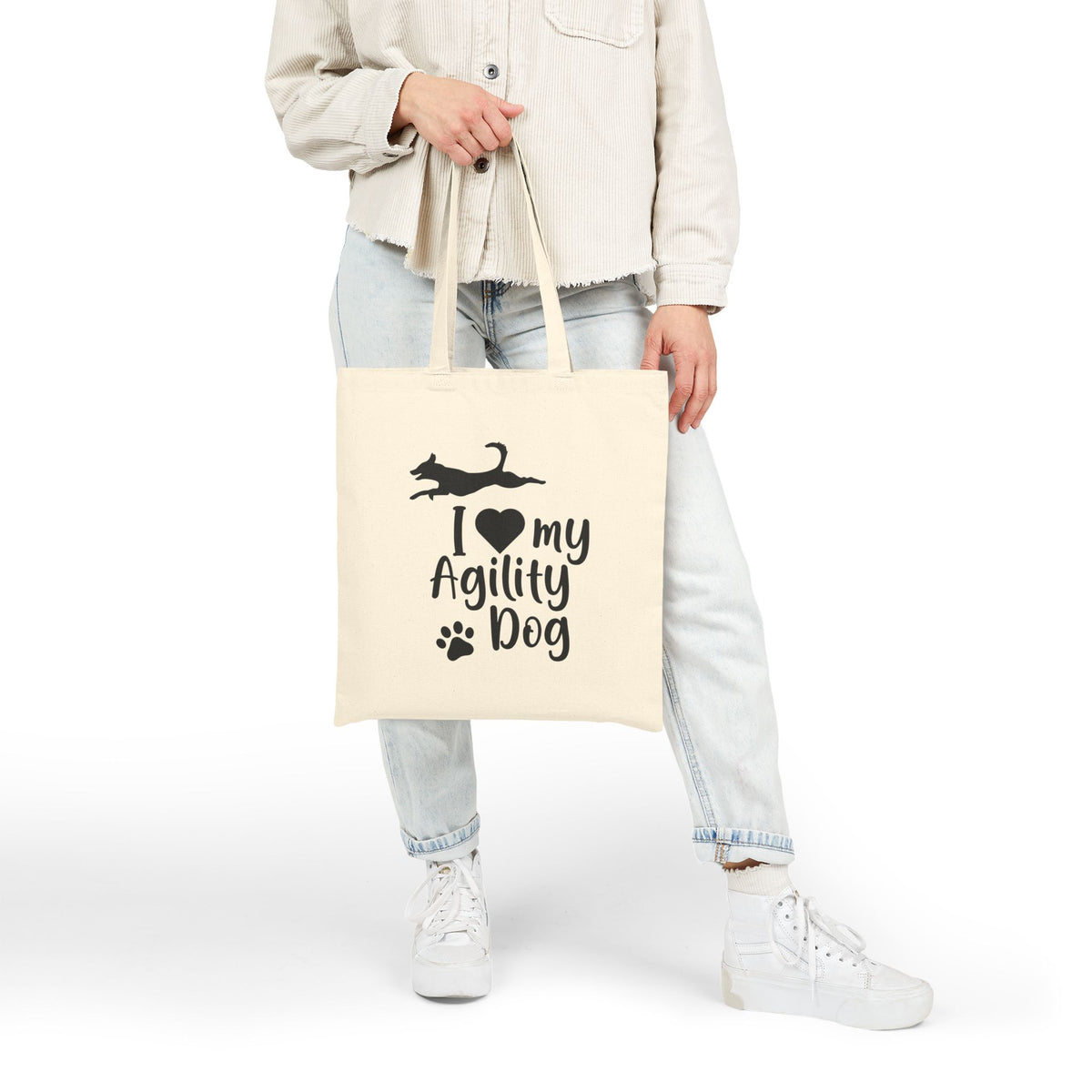 I Love My Agility Dog Canvas Tote Bag