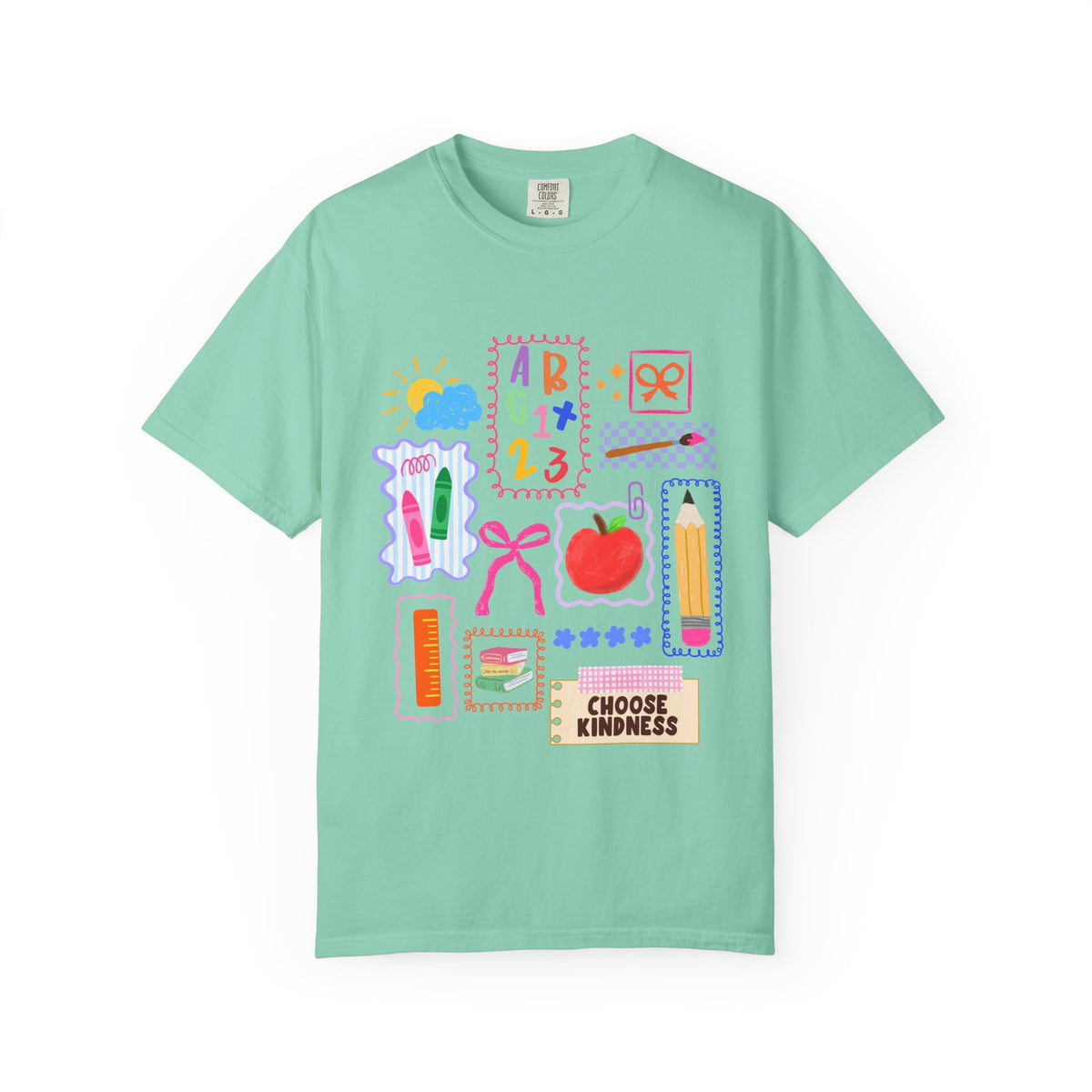 Choose Kindness Coquette Doodles Bow Graphic Teacher Tee Back to School T-Shirt