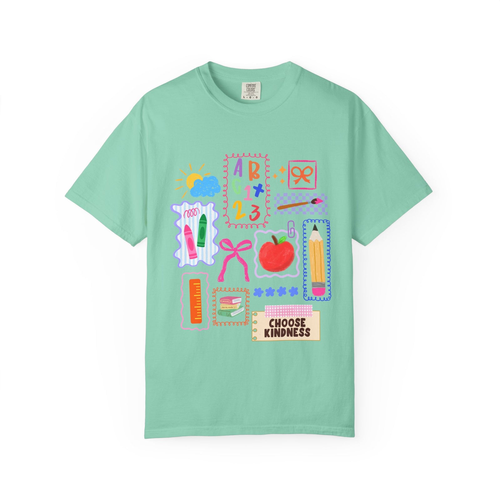 Choose Kindness Coquette Doodles Bow Graphic Teacher Tee Back to School T-Shirt