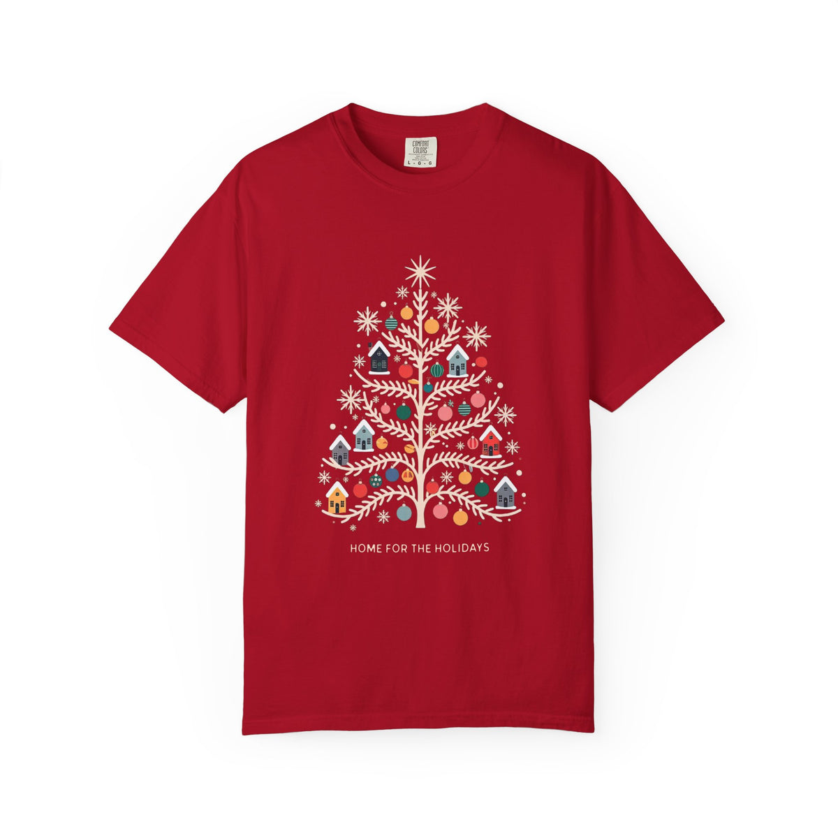 Home for the Holiday Christmas Tree Tee Holiday Graphic T-Shirt