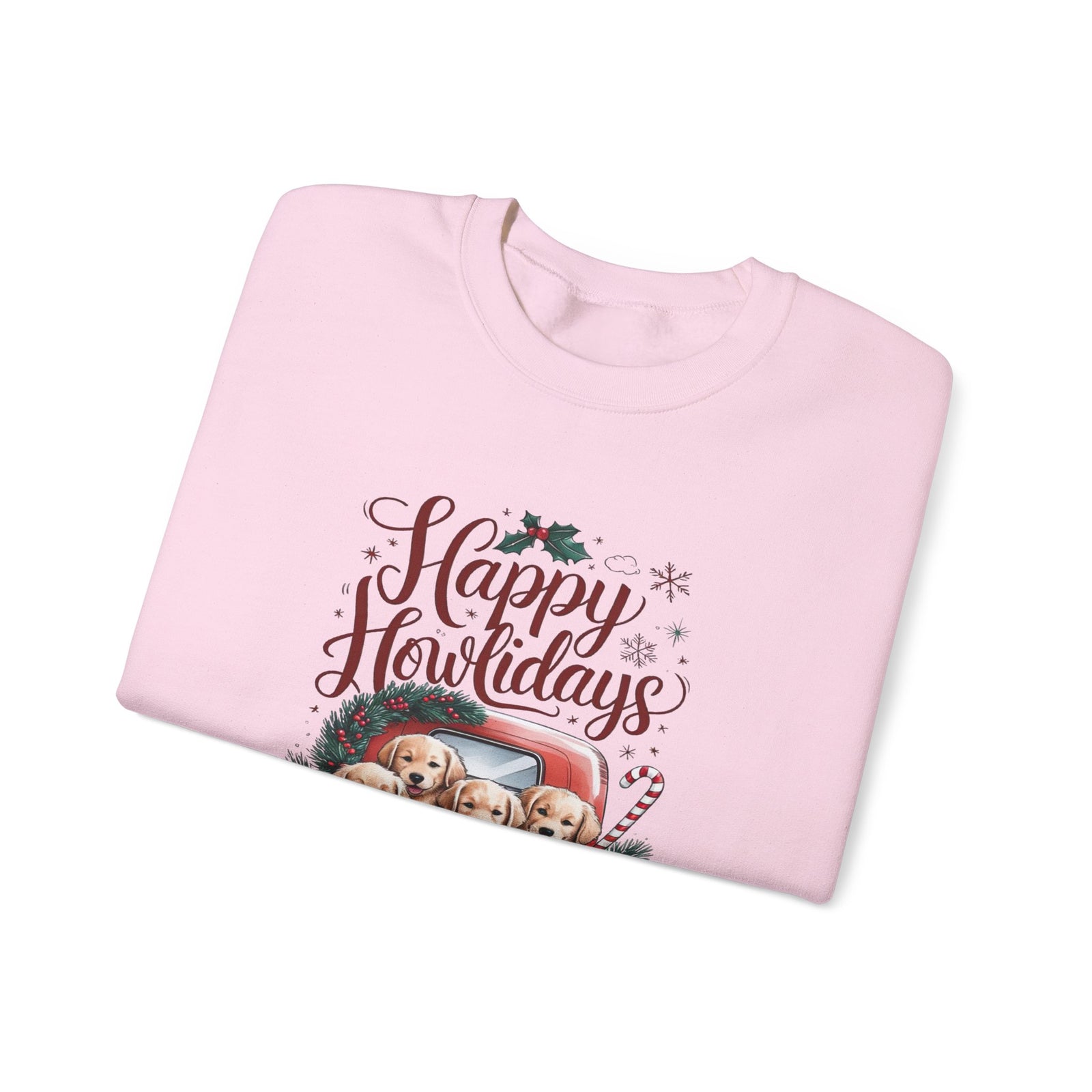 Happy Howlidays Puppy Crewneck Unisex Sweatshirt