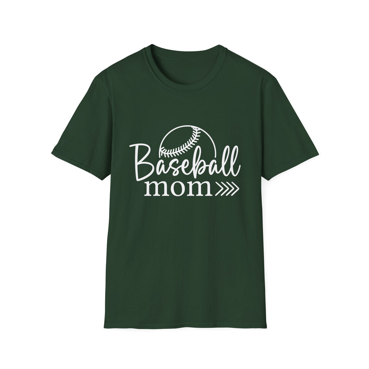 Baseball Mom Classic Graphic T-Shirt Cute Sports Mom Tee (12 Team Colors)