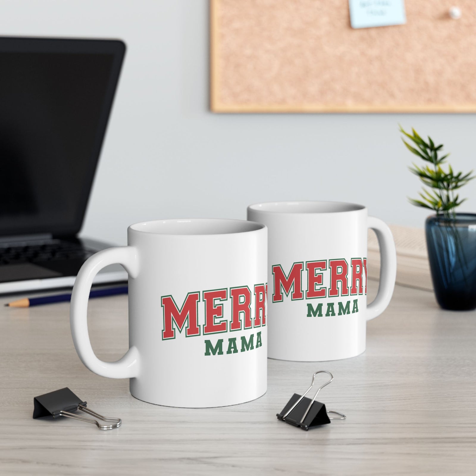 Merry Mama Christmas Mug – Holiday Ceramic Coffee Cup - Sydney So Sweet