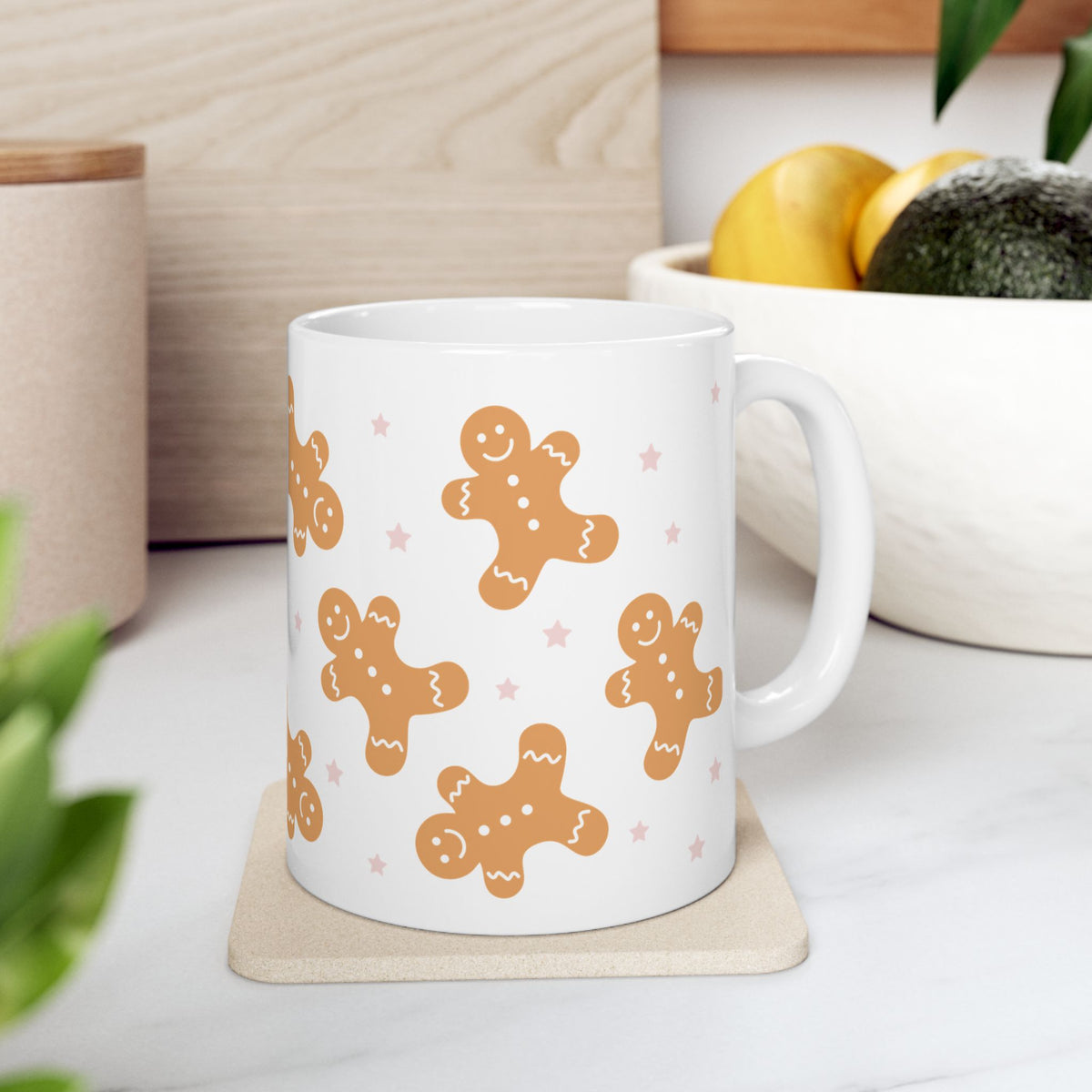Christmas Gingerbread Cookies Ceramic Mug Coffee Cup (11oz & 15oz)