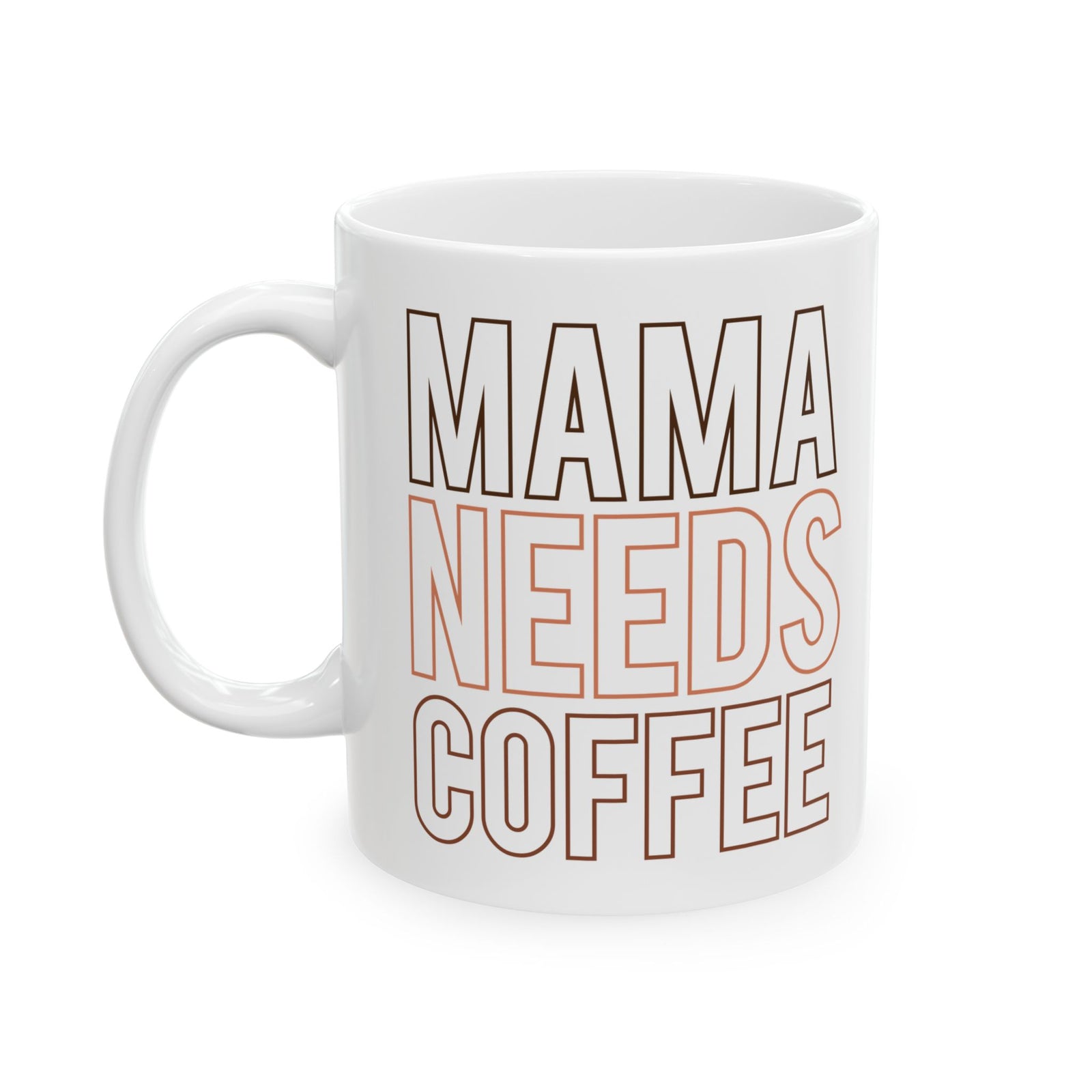 Mama Needs Coffee Cute Ceramic Mug Coffee Cup (11oz & 15oz)