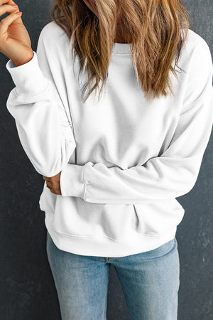 Round Neck Dropped Shoulder Sweatshirt - Sydney So Sweet