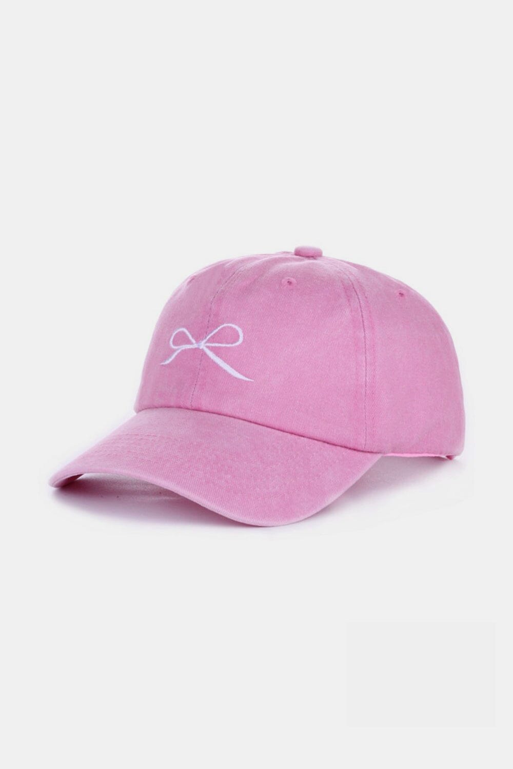 Zenana Bow Embroidered Washed Cotton Caps - Sydney So Sweet