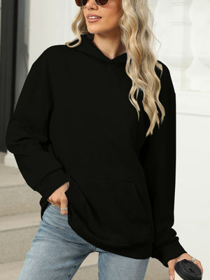 Pocketed Long Sleeve Hoodie - Sydney So Sweet