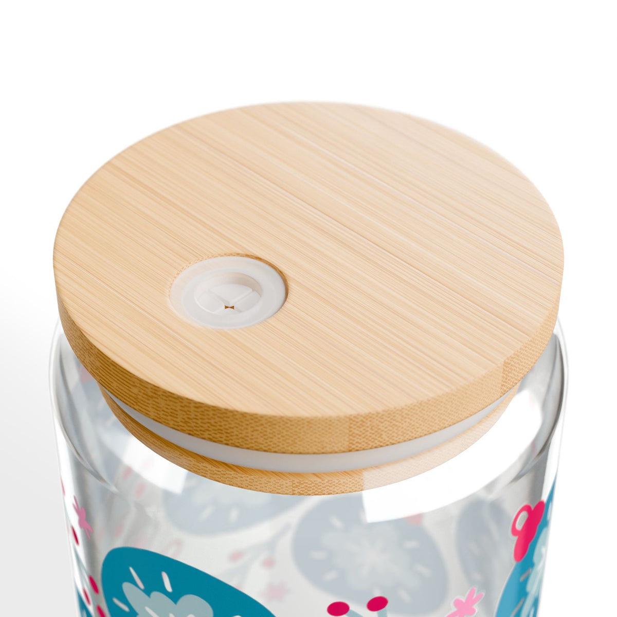 Opulent Ornaments Christmas Sipper Glass 16oz Reusable Drink Jar with Lid & Straw