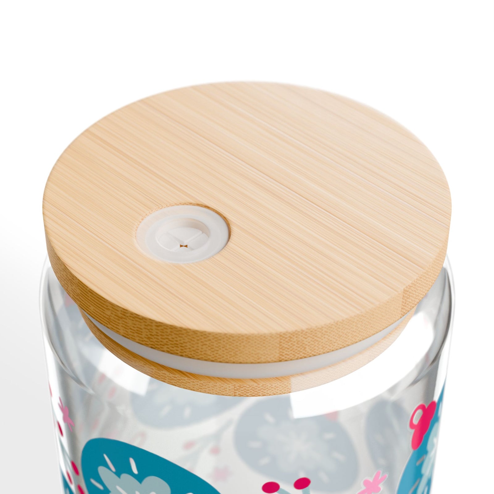 Opulent Ornaments Christmas Sipper Glass 16oz Reusable Drink Jar with Lid & Straw