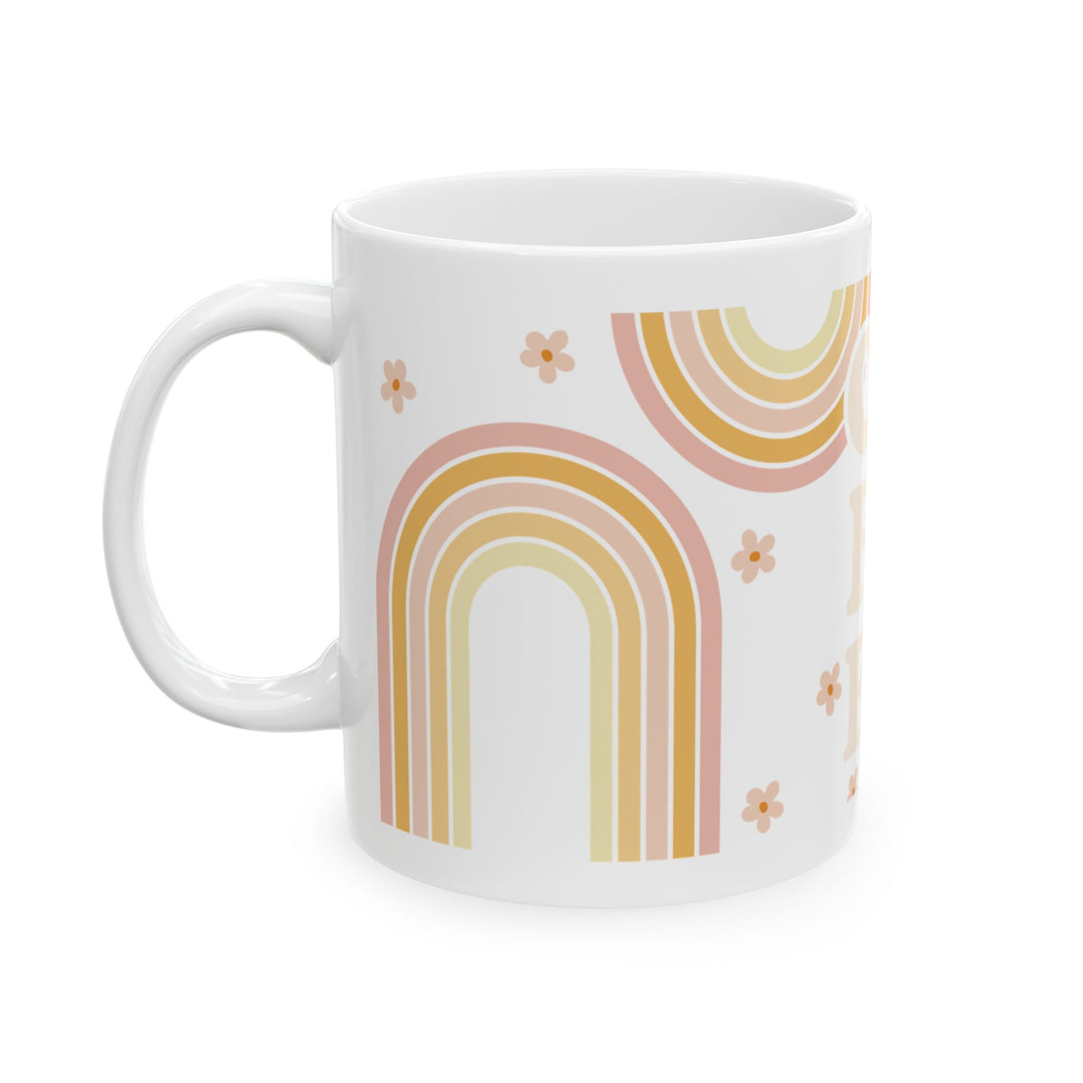 Coffee Retro Rainbow Cute Ceramic Mug Coffee Cup (11oz & 15oz) - Sydney So Sweet