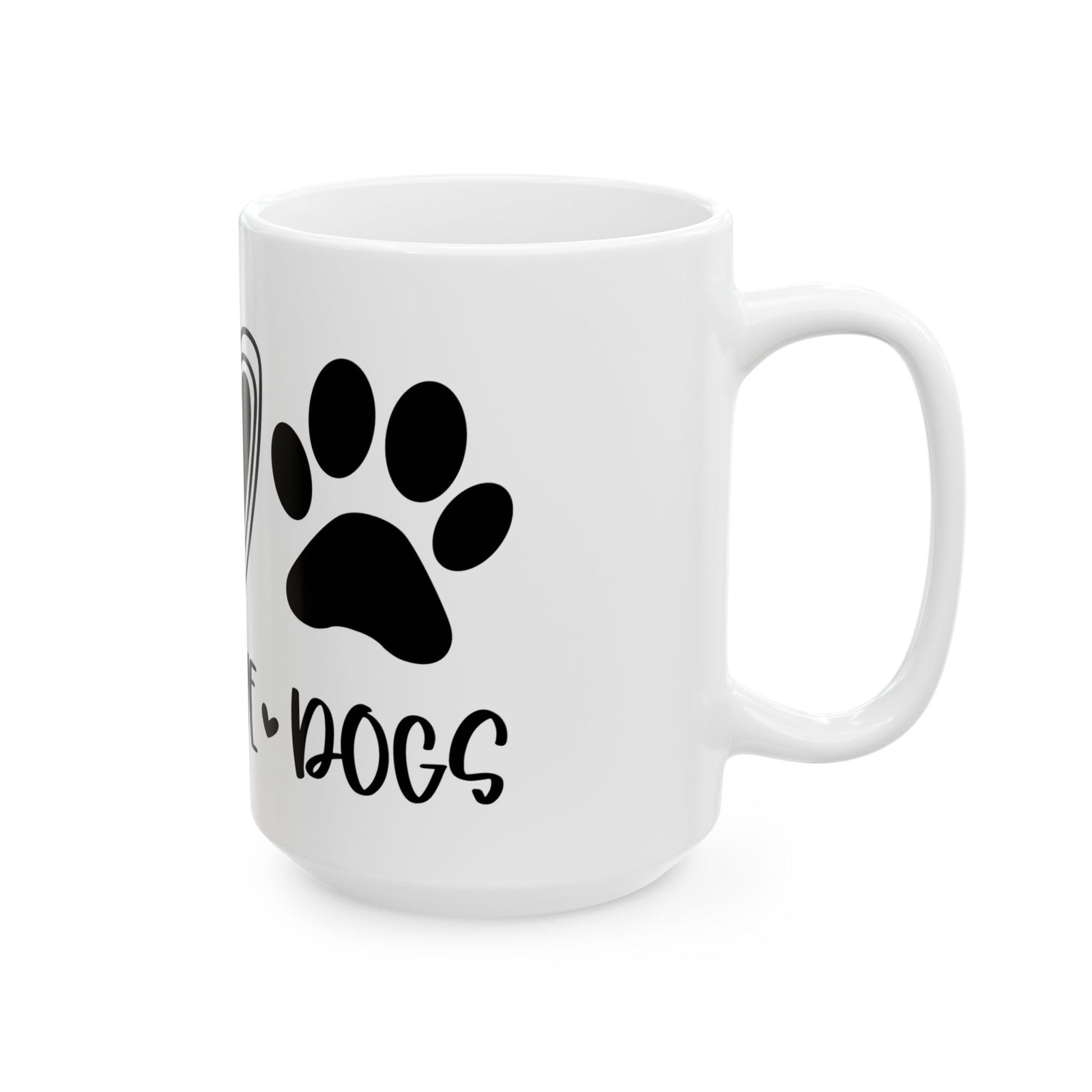 Peace Love Dogs Ceramic Mug Cute Ceramic Mug Coffee Cup (11oz & 15oz)