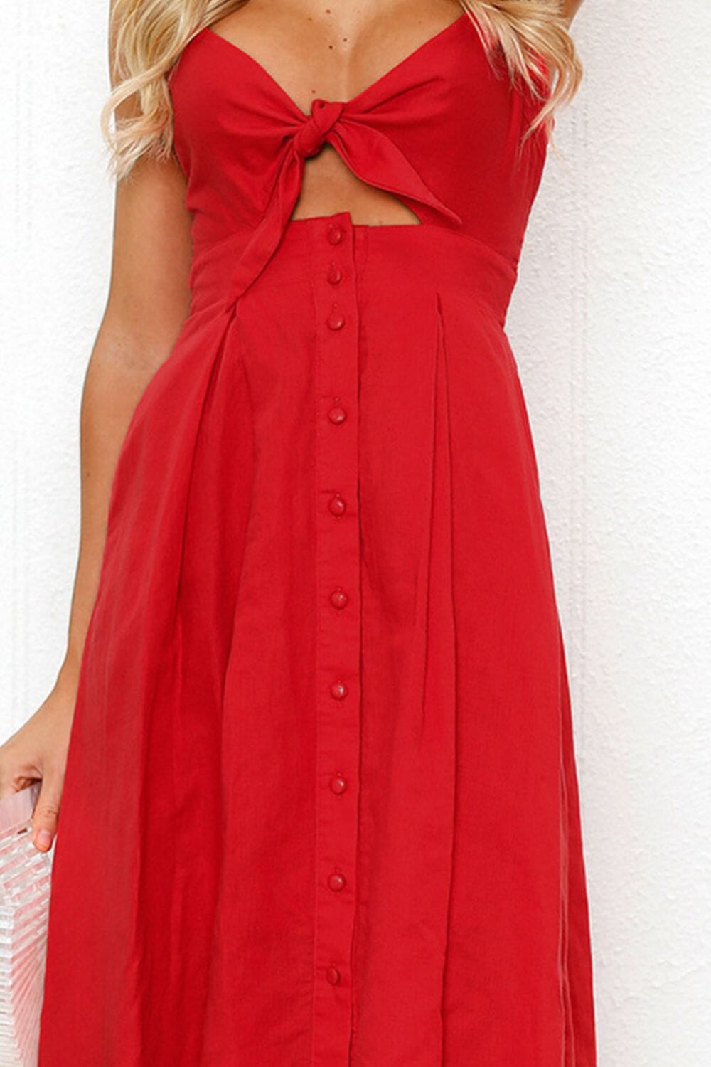 Cutout Smocked Sweetheart Neck Cami Dress - Sydney So Sweet