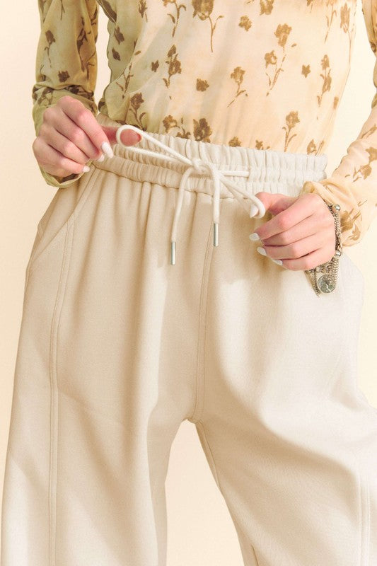 Davi & Dani Drawstring Wide Leg Sweatpants - Sydney So Sweet