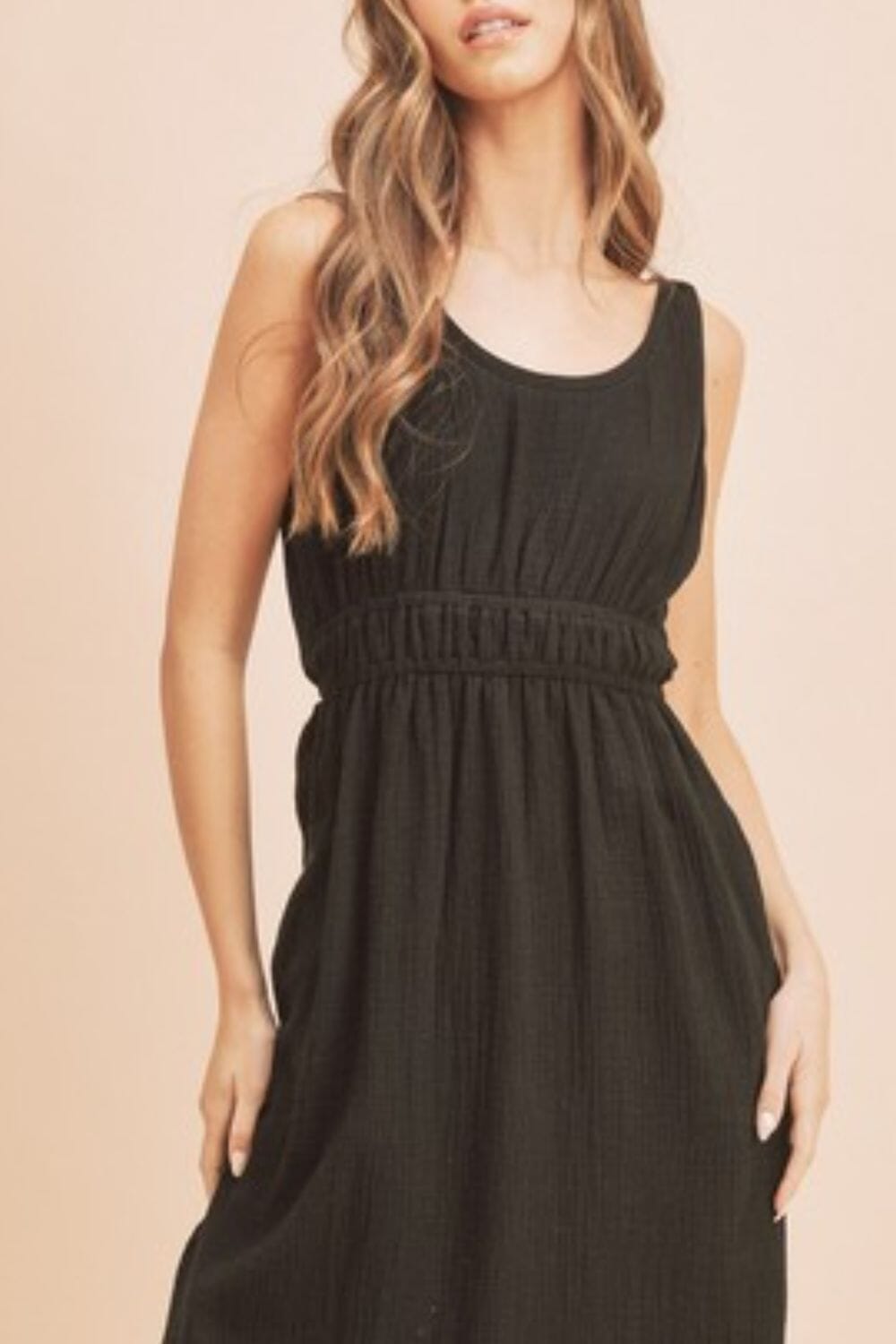 Aemi + Co Side Slit Round Neck Sleeveless Tank Dress - Sydney So Sweet
