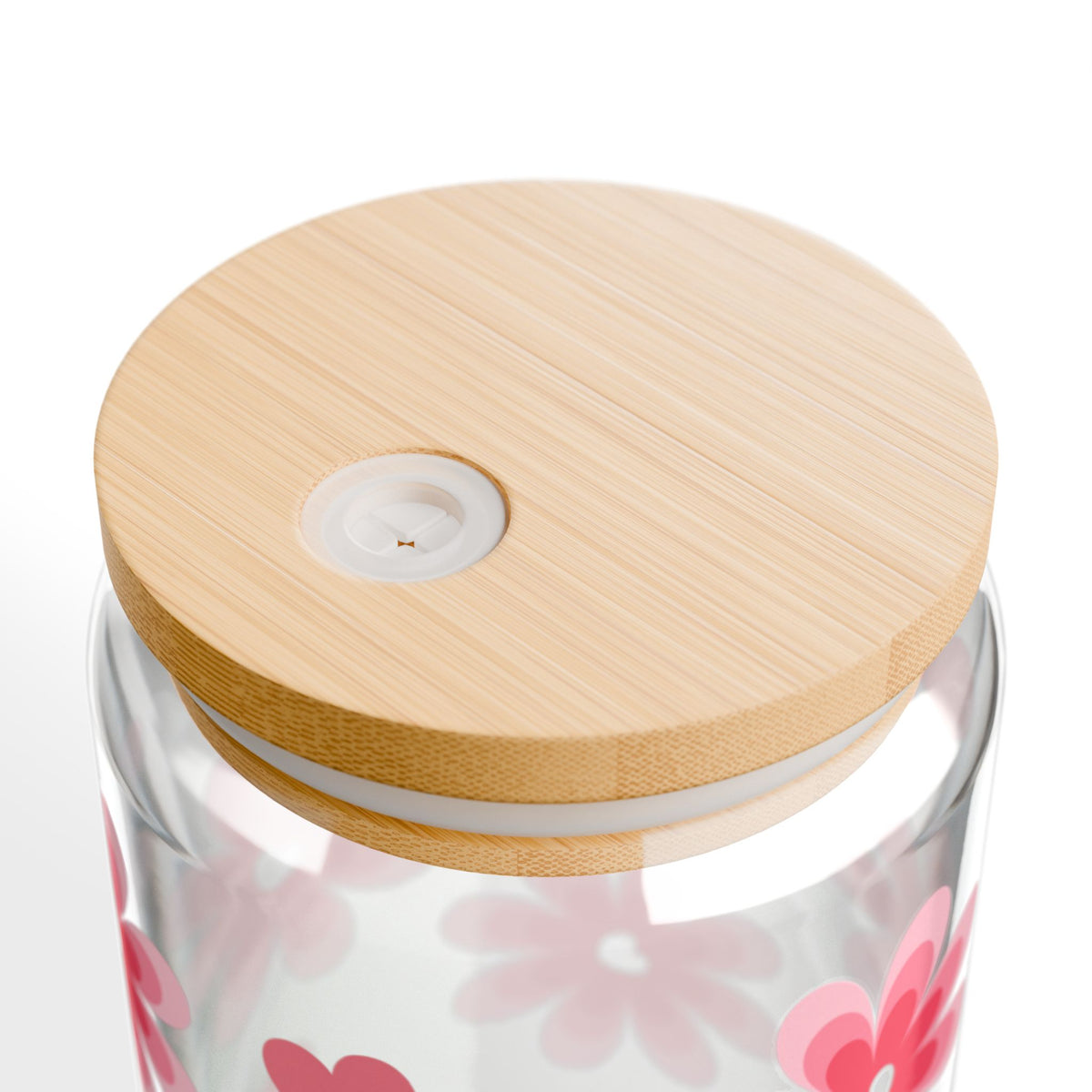 Love Bloom Tumbler Sipper Glass 16oz — Reusable Drink Jar with Lid & Straw - Sydney So Sweet