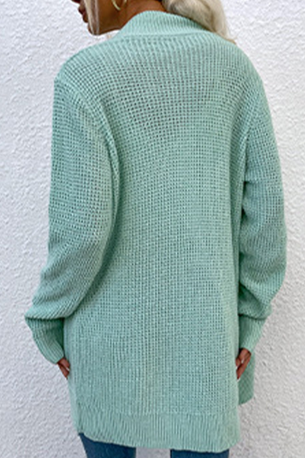 Open Front Rib-Knit Cardigan with Pockets - Sydney So Sweet