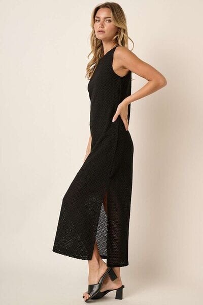 Mittoshop Side Slit Round Neck Sleeveless Dress - Sydney So Sweet