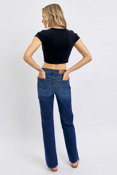 Judy Blue Full Size Tummy Control Straight Jeans Plus Size - Sydney So Sweet