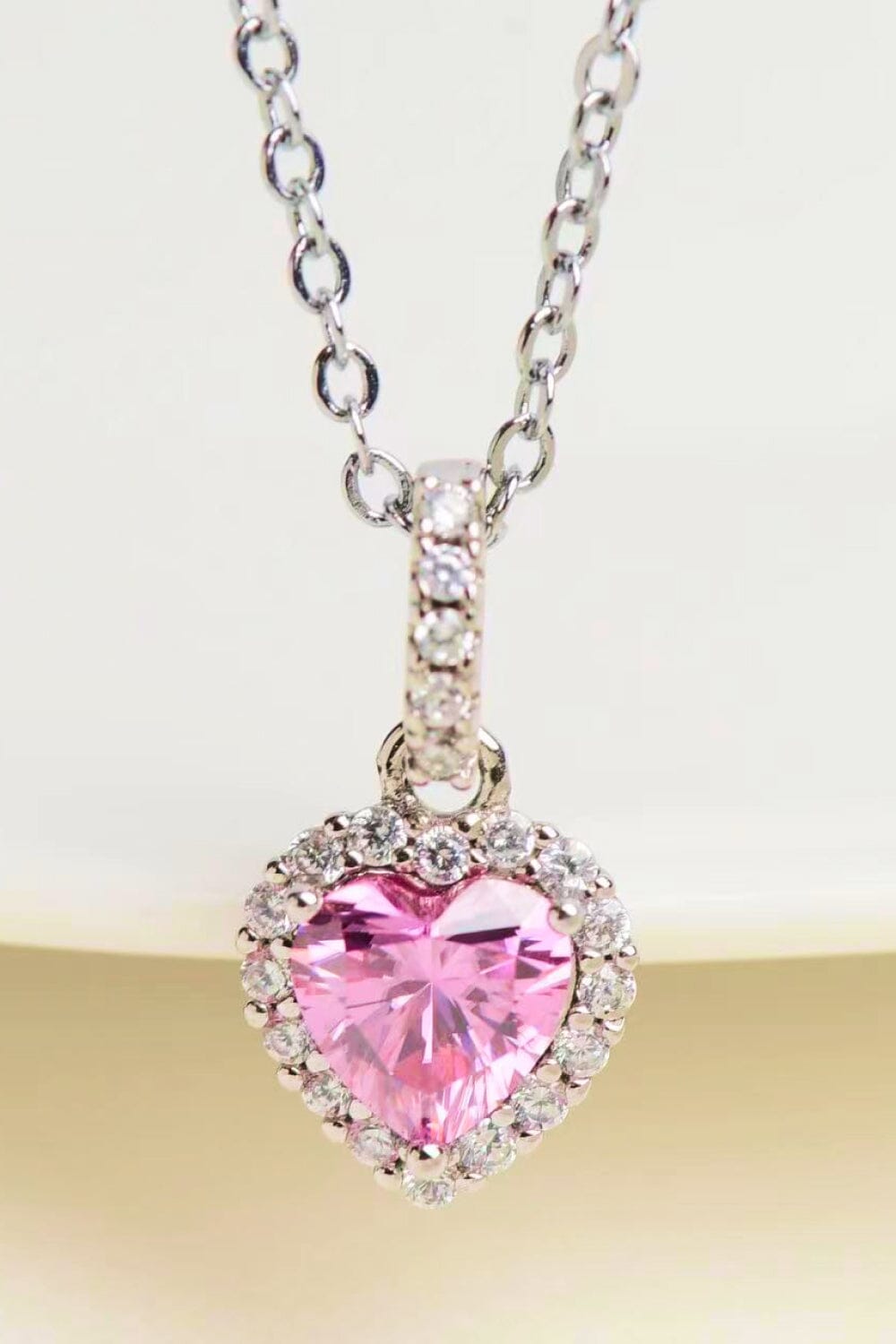 1 Carat Moissanite Heart Pendant Necklace - Sydney So Sweet