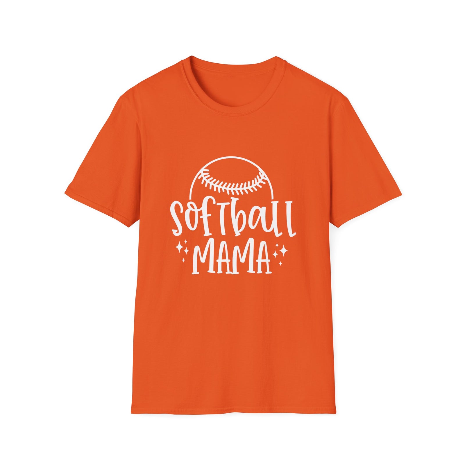 Softball Mama Graphic T-Shirt Cute Sports Mom Tee (12 Team Colors)