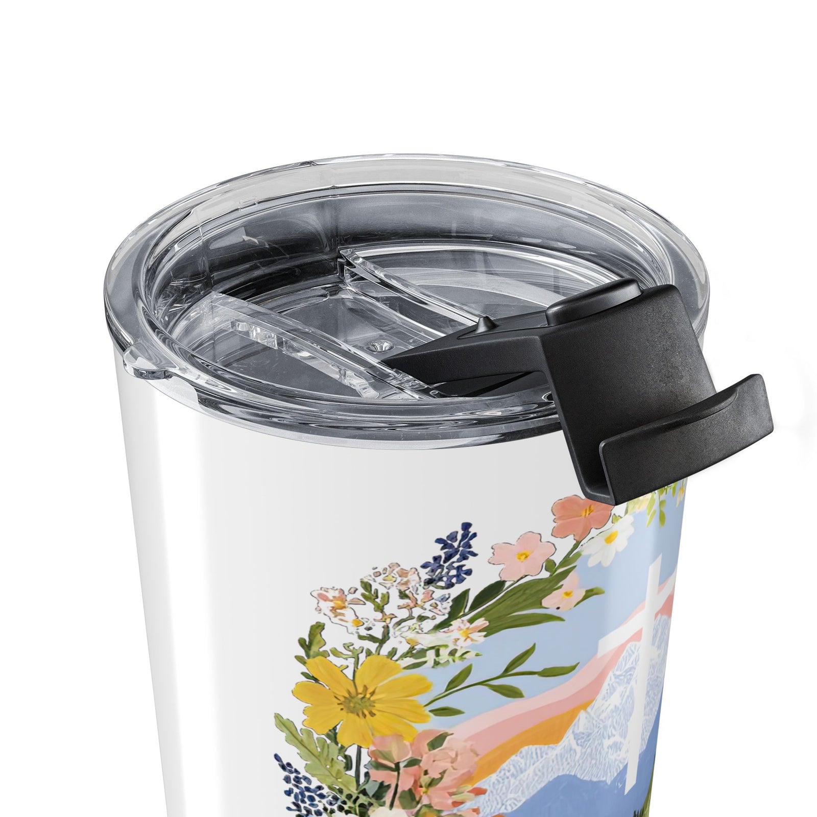 My Redeemer Lives 20oz Floral Christian Tumbler Insulated Travel Cup