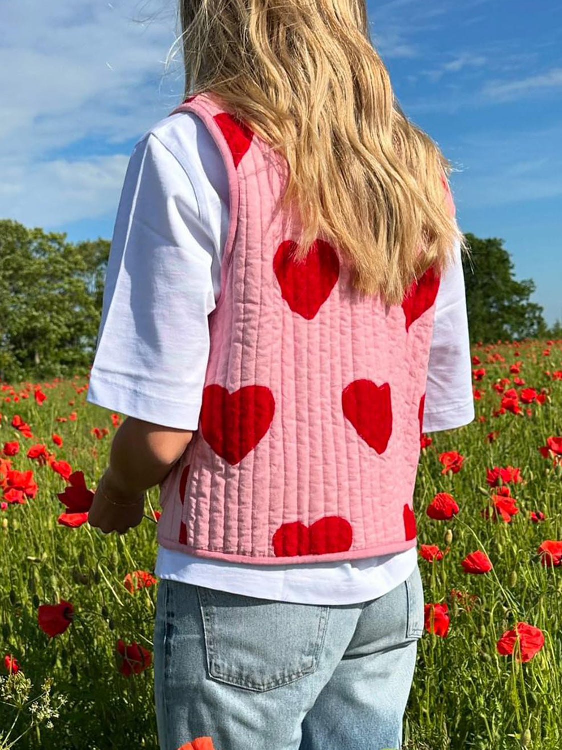 Tied Heart Vest with Pockets - Sydney So Sweet